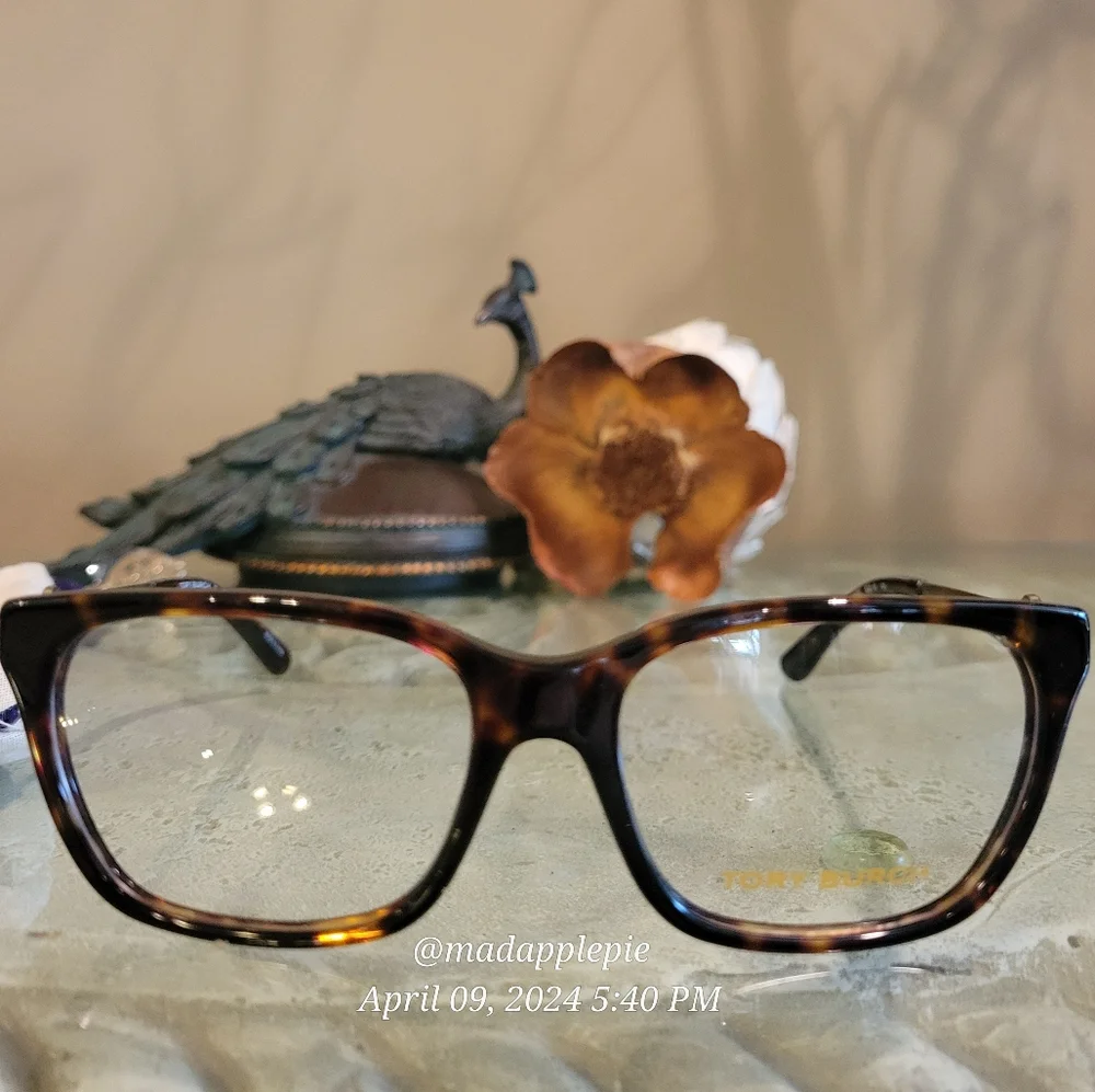 New Tory Burch TY 2107 Dark Tortoise Plastic Square Eyeglasses Designer #62